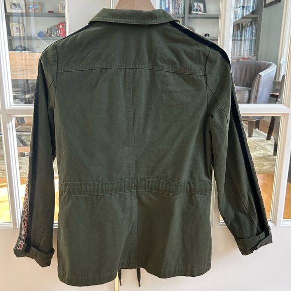 Aqua Army Green Jacket with Sleeve Detail - Picture 4 of 5